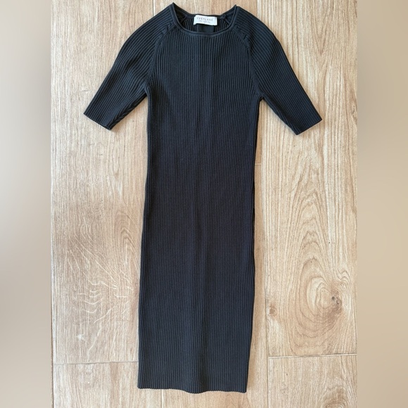 Everlane Black Knit Ribbed Sweater Dress - Picture 7 of 8